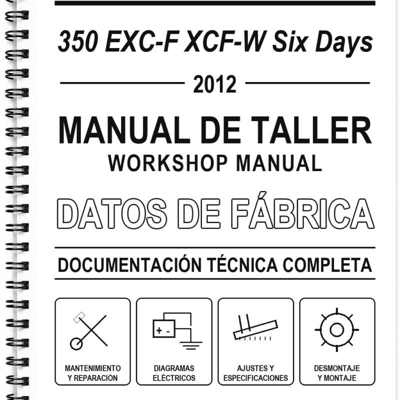 Manual de Taller KTM 350 EXC-F XCF-W Six Days (2012) (Inglés)