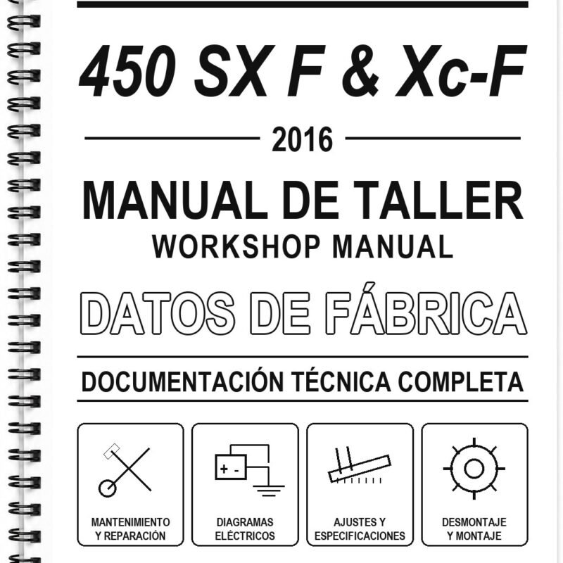 Manual de Taller KTM 450 SX F & Xc-F (2016) (Inglés)