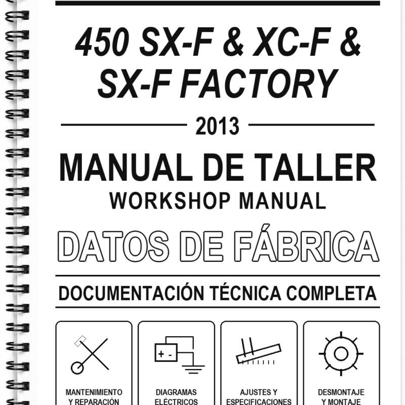 Manual de Taller KTM 450 SX-F & XC-F & SX-F FACTORY (2013) (Inglés)