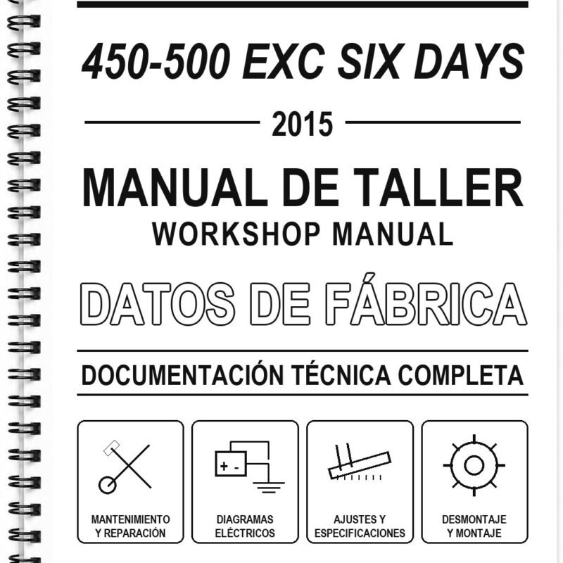 Manual de Taller KTM 450-500 EXC SIX DAYS (2015) (Inglés)