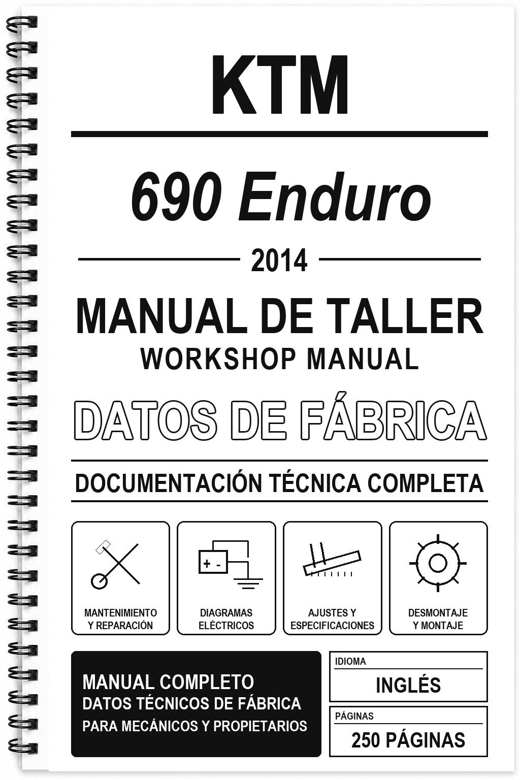 Manual de Taller KTM 690 Enduro (2014) (Inglés)