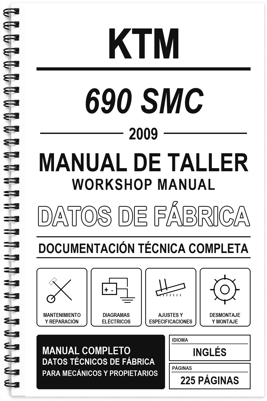 Manual de Taller KTM 690 SMC (2009) (Inglés)