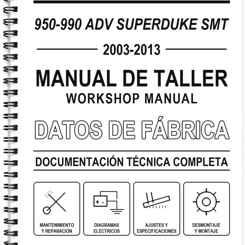 Manual de Taller KTM 950-990 ADV SUPERDUKE SMT (2003-2013) (Inglés)