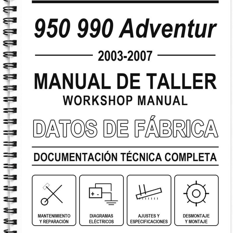 Manual de Taller KTM 950 990 Adventur (2003-2007) (Inglés)