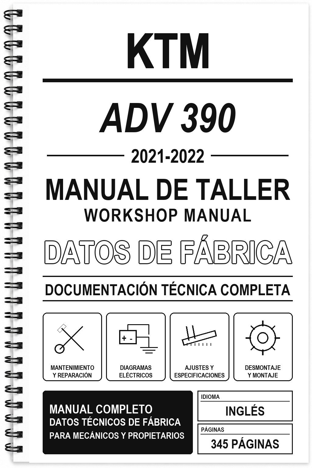Manual de Taller KTM ADV 390 (2021-2022) (Inglés)