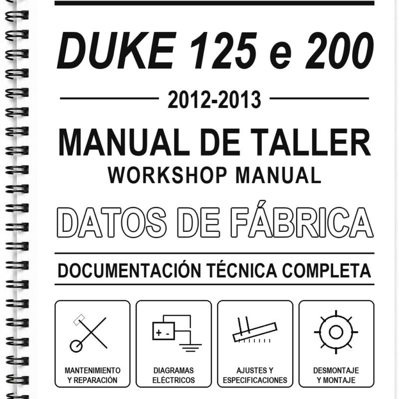Manual de Taller KTM DUKE 125 e 200 (2012-2013) (Inglés)