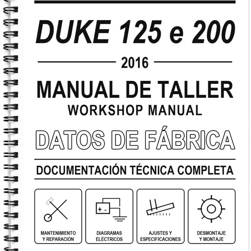 Manual de Taller KTM DUKE 125 e 200 (2016) (Portugués)