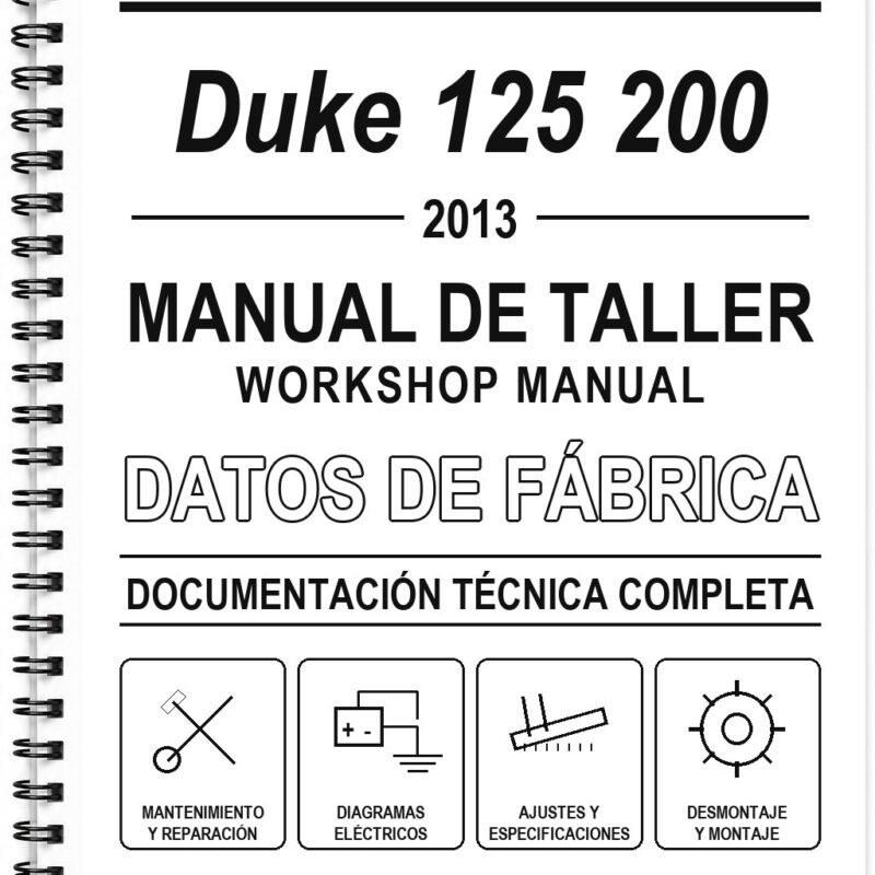 Manual de Taller KTM Duke 125 200 (2013) (Inglés)