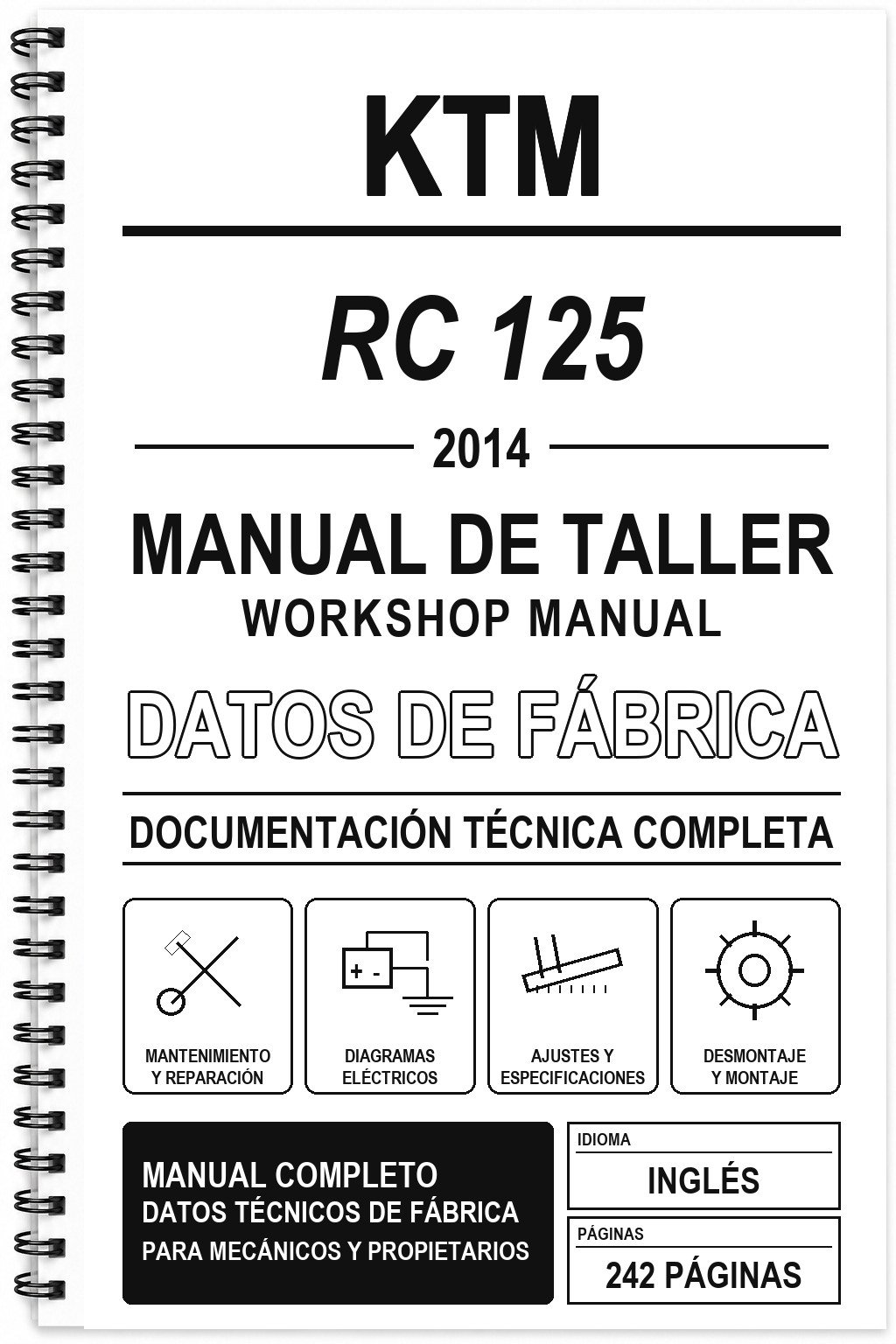 Manual de Taller KTM RC 125 (2014) (Inglés)
