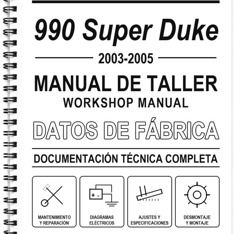 Manual de Taller KTM 990 Super Duke (2003-2005) (Inglés)