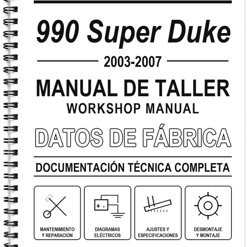 Manual de Taller KTM 990 Super Duke (2003-2007) (Inglés)