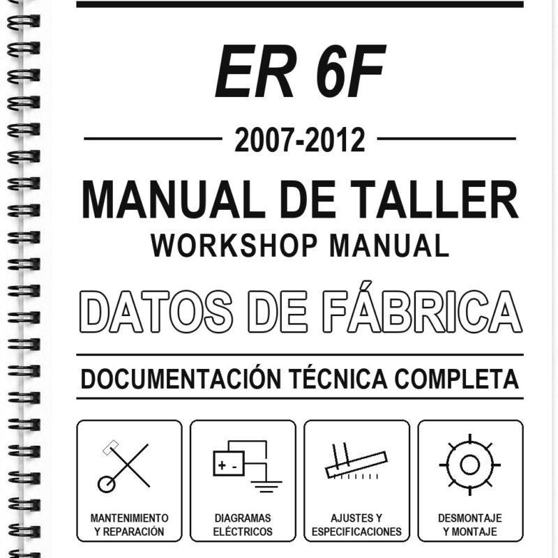 Manual de Taller Kawasaki ER 6F (2007-2012) (Inglés)