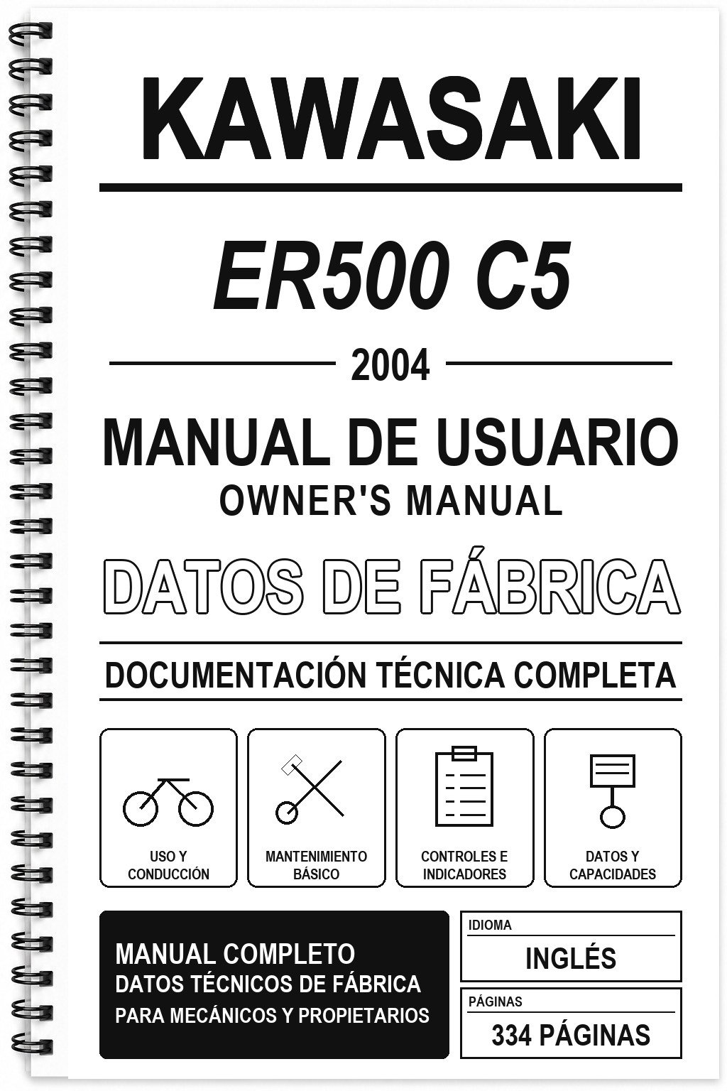 Manual de Usuario Kawasaki ER500 C5 (2004) (Inglés)