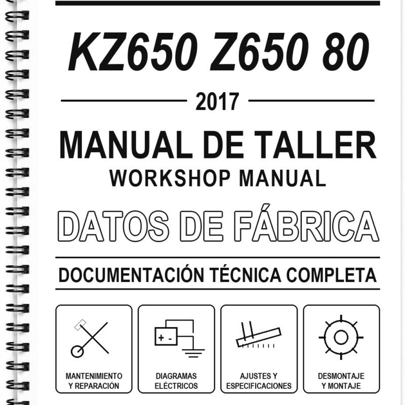 Manual de Taller Kawasaki KZ650 Z650 80 (2017) (Inglés)