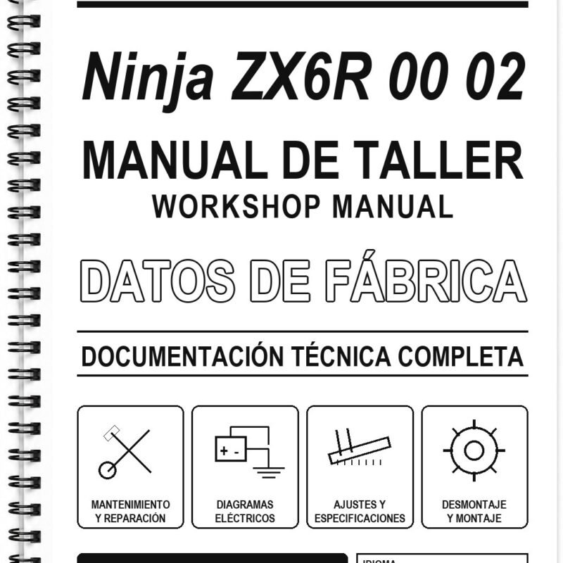 Manual de Taller Kawasaki Ninja ZX6R 00 02 (Inglés)