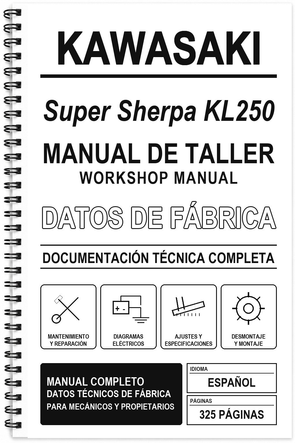 Manual de Taller Kawasaki Super Sherpa KL250