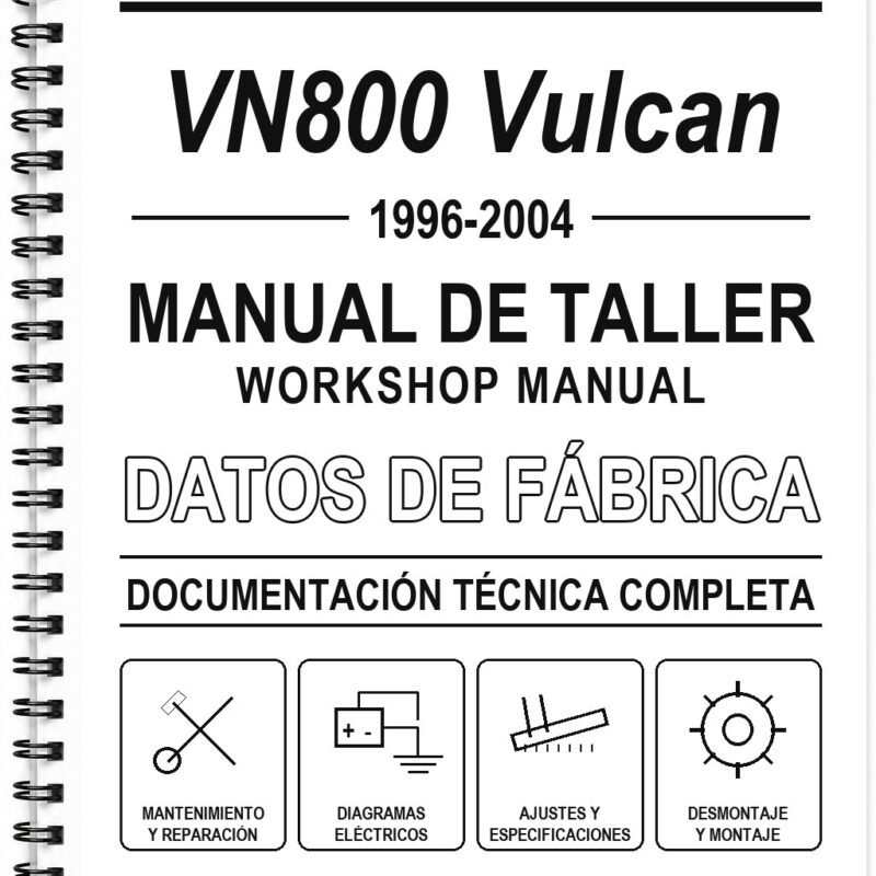 Manual de Taller Kawasaki VN800 Vulcan (1996-2004) (Inglés)