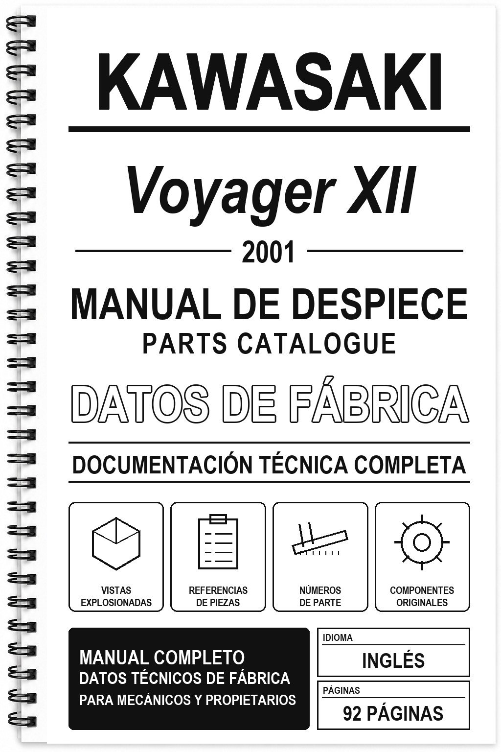 Manual de Despiece Kawasaki Voyager XII (2001) (Inglés)