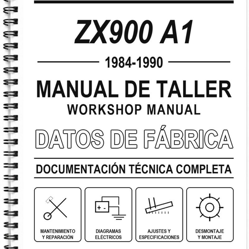 Manual de Taller Kawasaki ZX900 A1 (1984-1990) (Inglés)