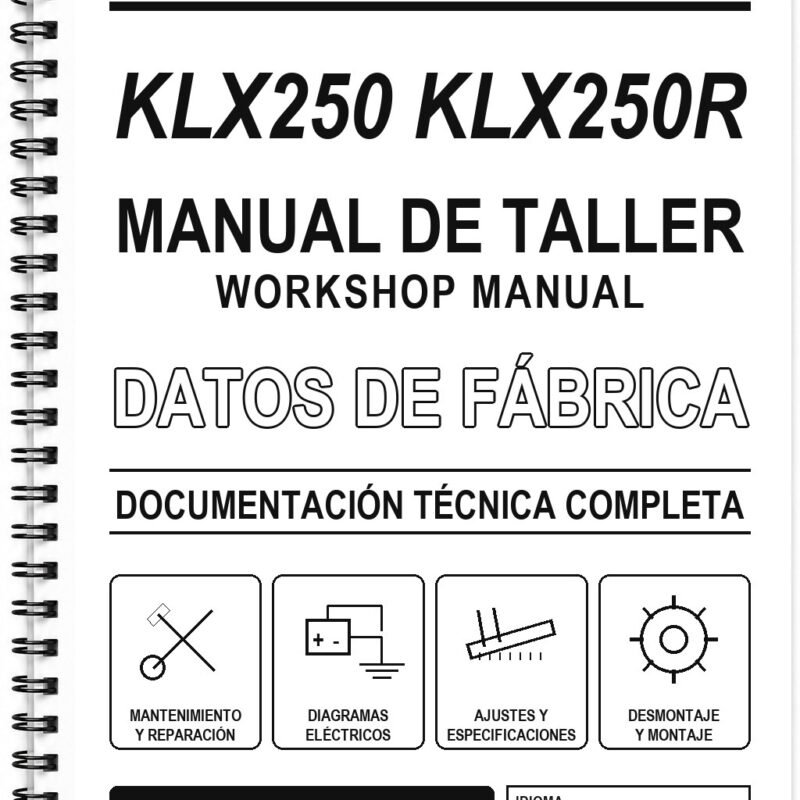 Manual de Taller Kawasaki KLX250 KLX250R (Inglés)