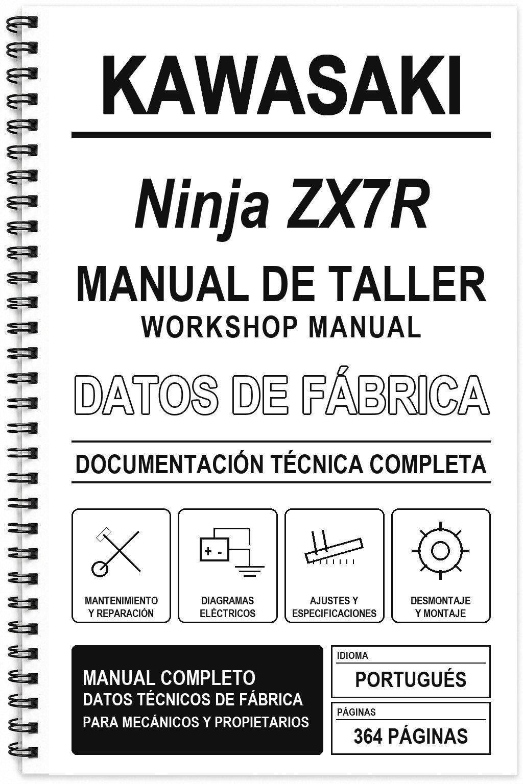 Manual de Taller Kawasaki Ninja ZX7R (Portugués)