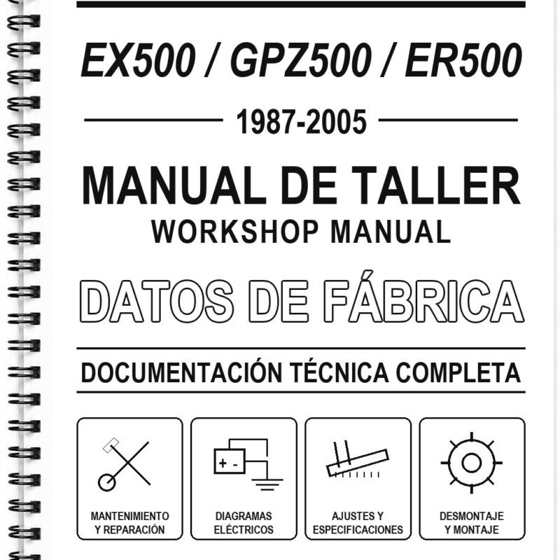 Manual de Taller Kawasaki EX500 / GPZ500 / ER500 (1987-2005) (Portugués)
