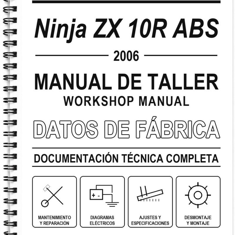 Manual de Taller Kawasaki Ninja ZX 10R ABS (2006) (Inglés)