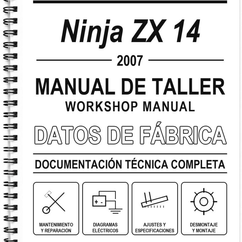 Manual de Taller Kawasaki Ninja ZX 14 (2007) (Inglés)