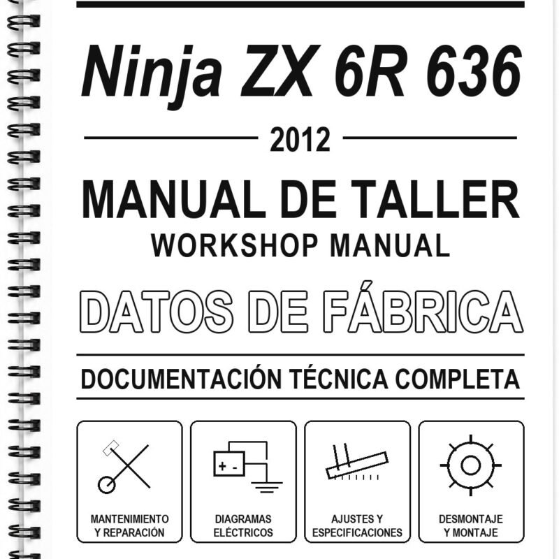 Manual de Taller Kawasaki Ninja ZX 6R 636 (2012) (Inglés)