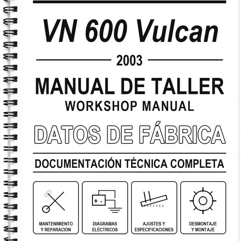 Manual de Taller Kawasaki VN 600 Vulcan (2003) (Inglés)