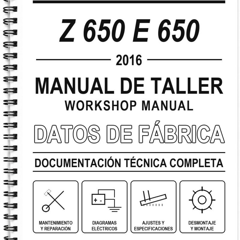 Manual de Taller Kawasaki Z 650 E 650 (2016) (Inglés)