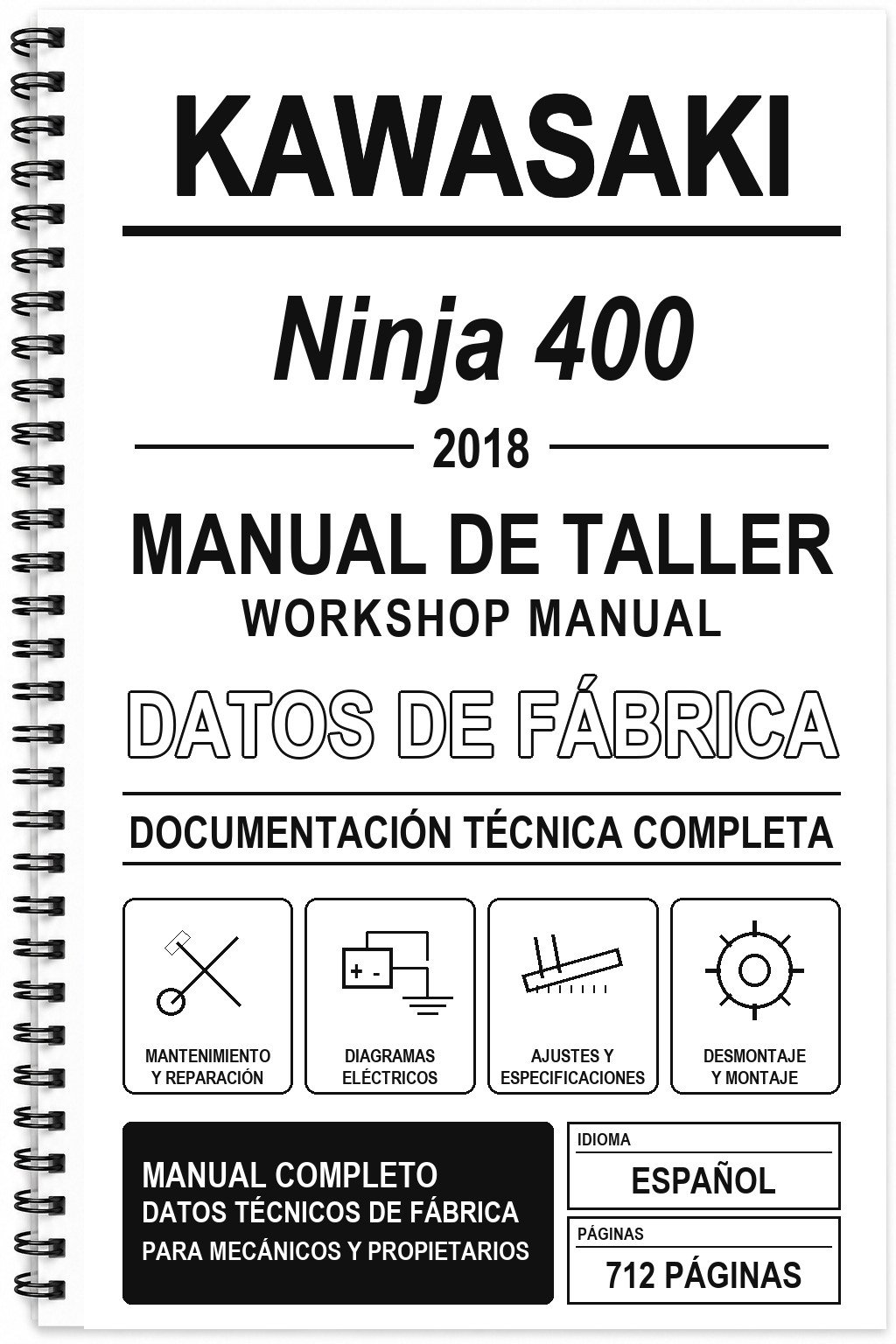 Manual de Taller Kawasaki Ninja 400 (2018)