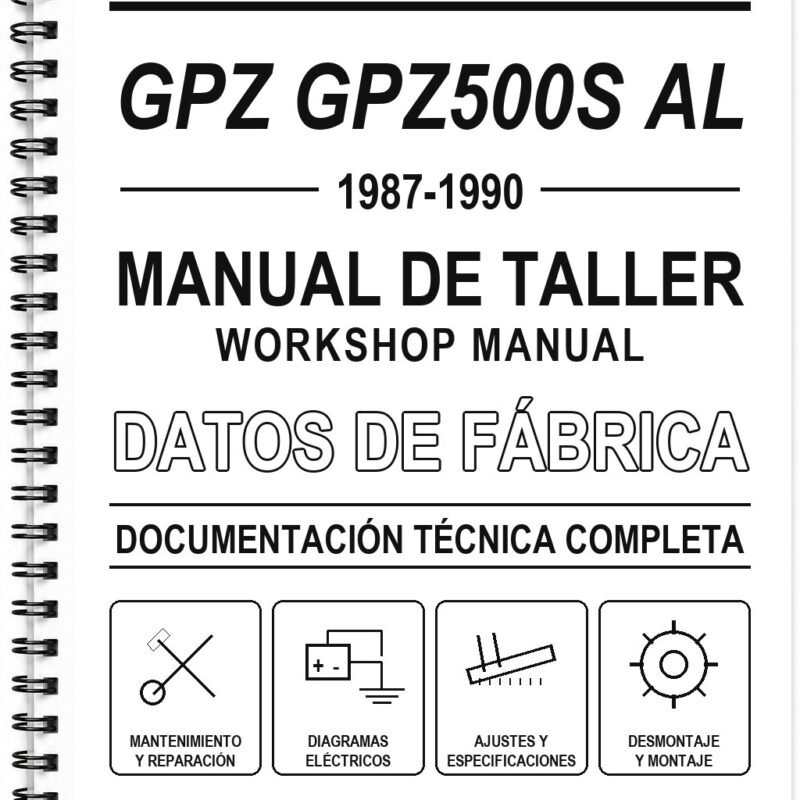 Manual de Taller Kawasaki GPZ GPZ500S AL (1987-1990)