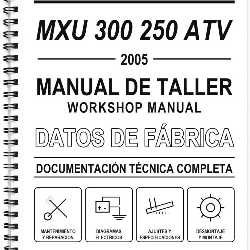 Manual de Taller Kymco MXU 300 250 ATV (2005) (Inglés)