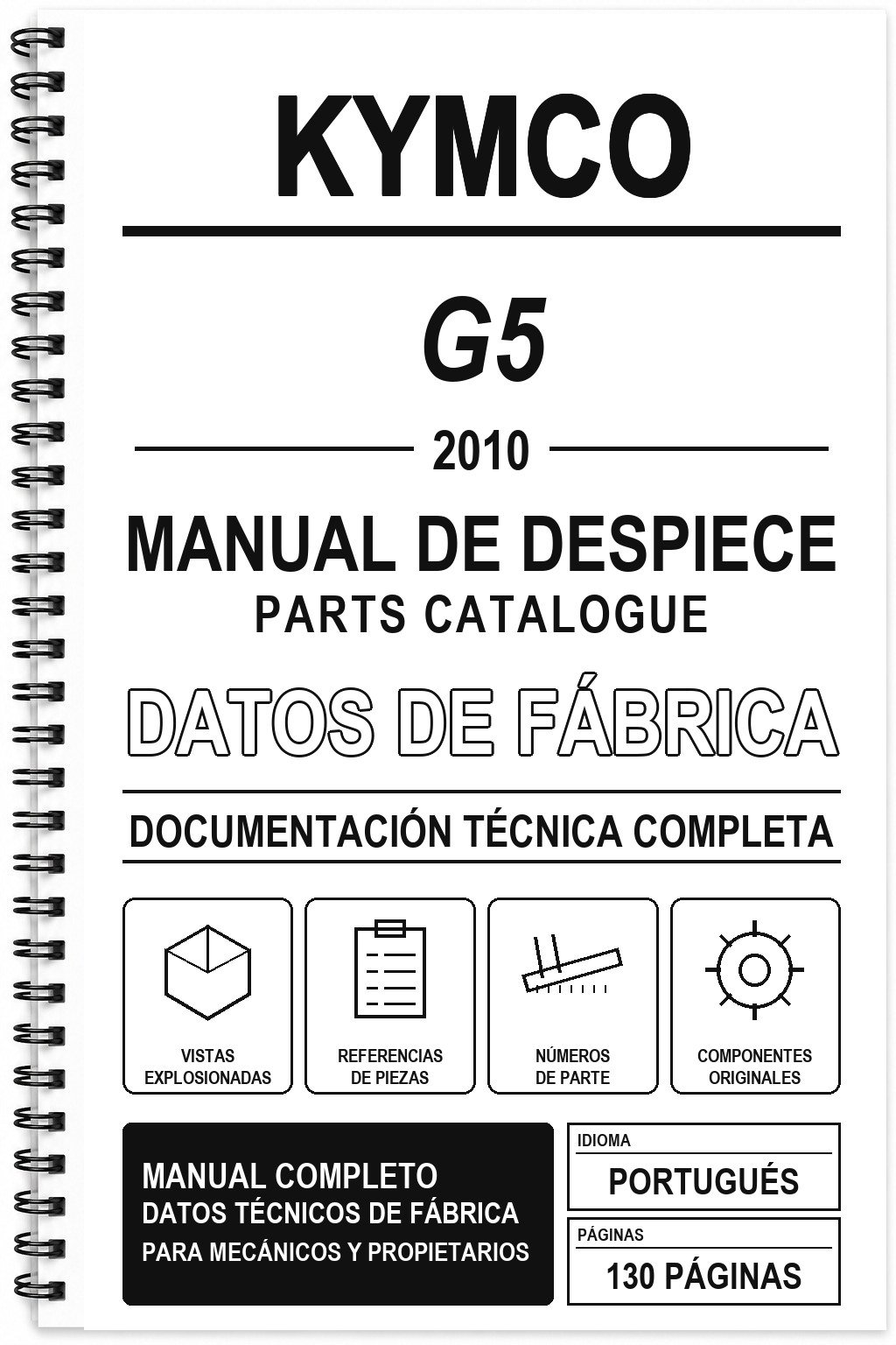 Manual de Despiece Kymco G5 (2010) (Portugués)
