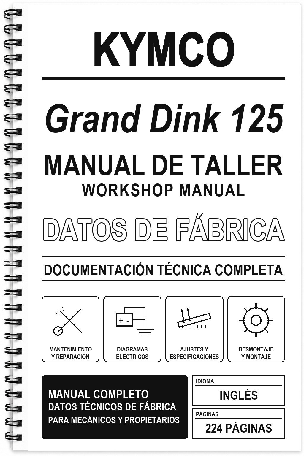 Manual de Taller Kymco Grand Dink 125 (Inglés)