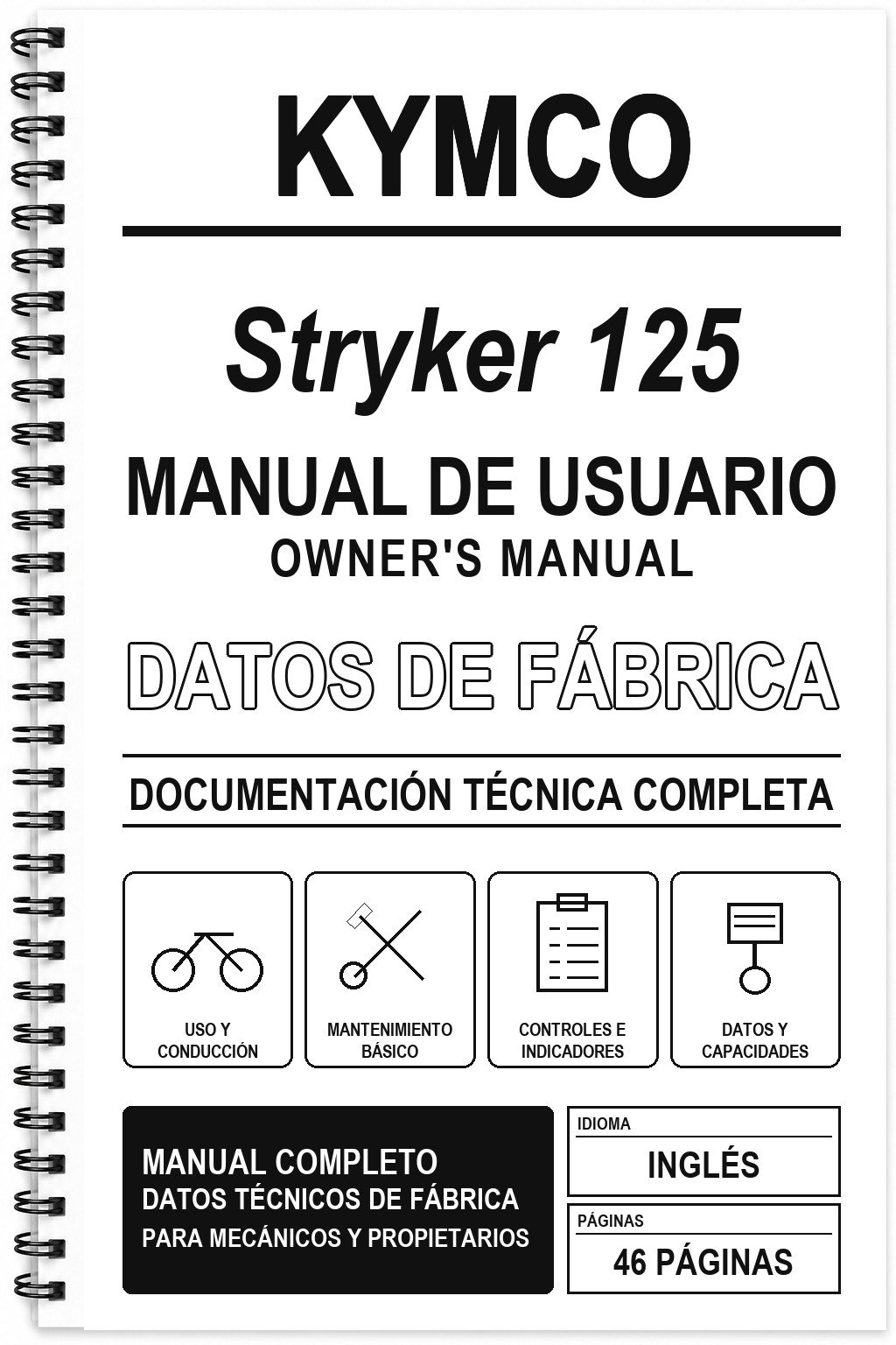 Manual de Usuario Kymco Stryker 125 (Inglés)