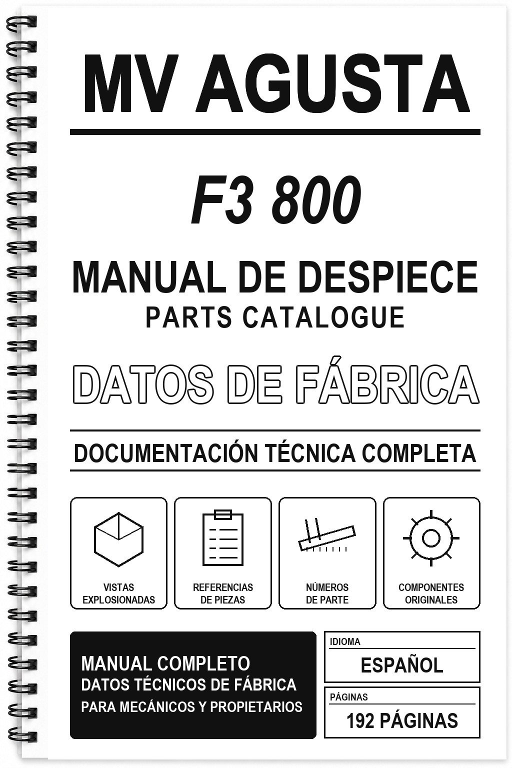 Manual de Despiece MV Agusta F3 800