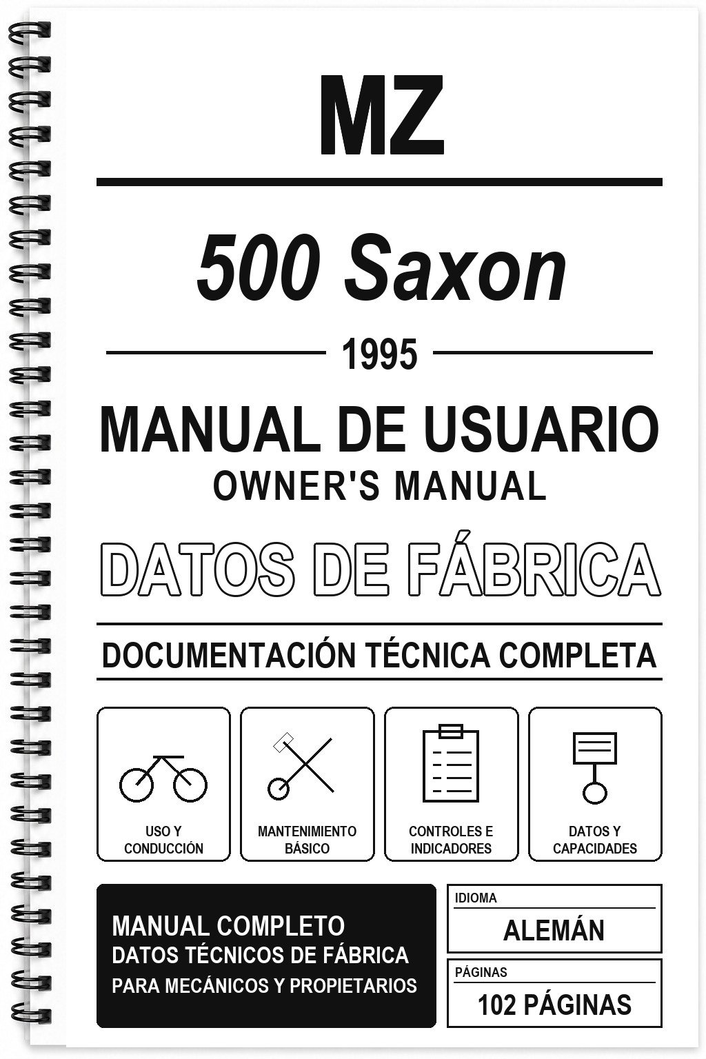 Manual de Usuario MZ 500 Saxon (1995) (Alemán)