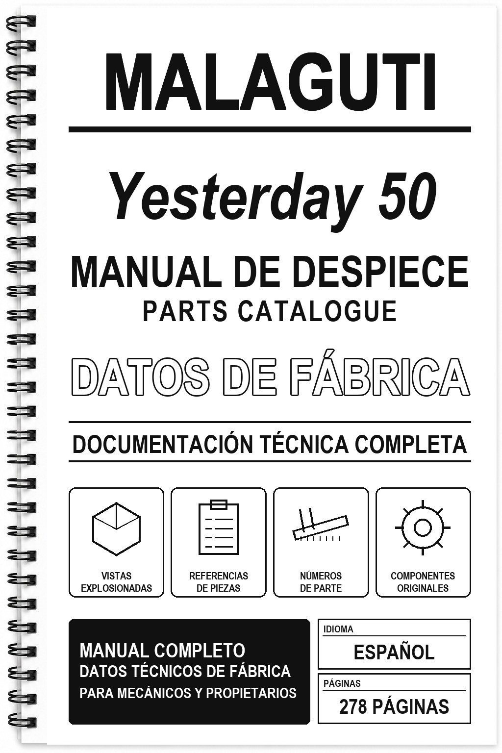 Manual de Despiece Malaguti Yesterday 50