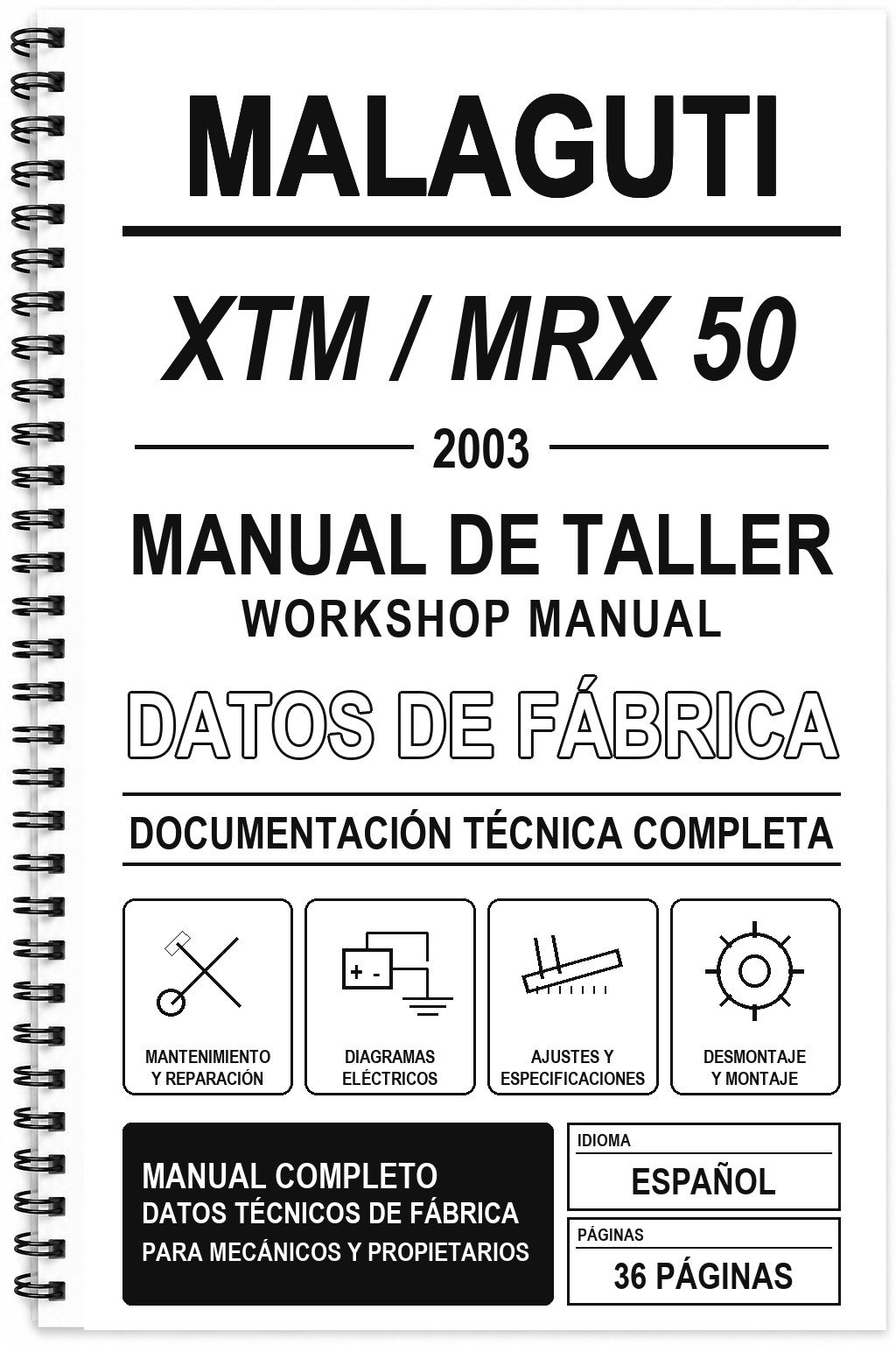 Manual de Taller Malaguti XTM / MRX 50 (2003)