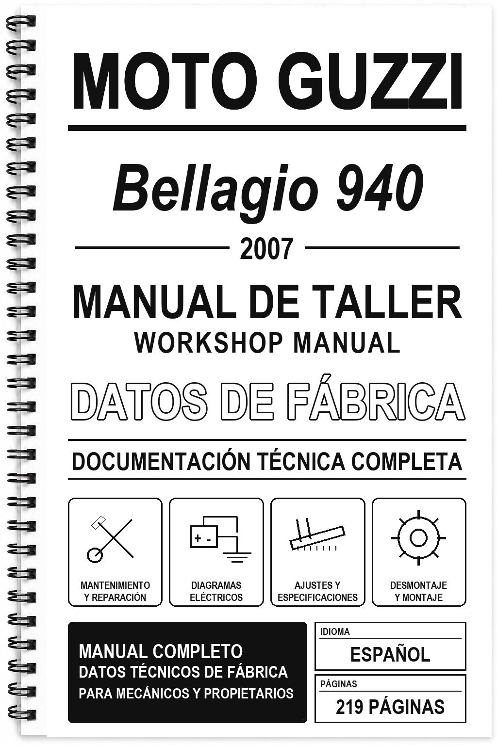 Manual de Taller Moto Guzzi Bellagio 940 (2007)
