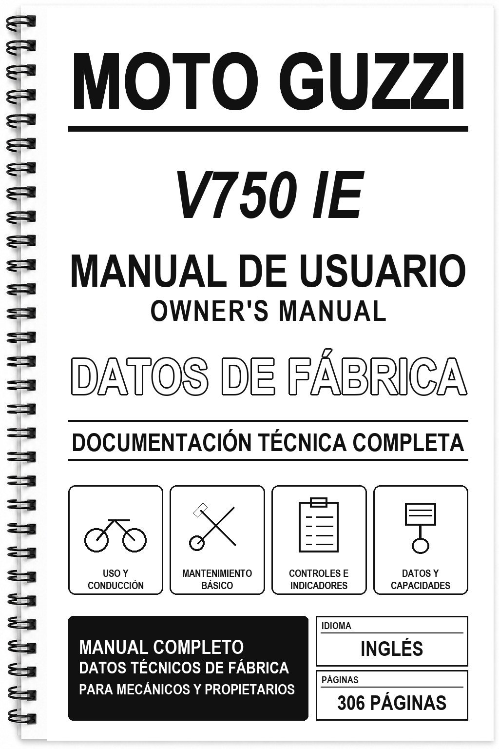Manual de Usuario Moto Guzzi V750 IE (Inglés)
