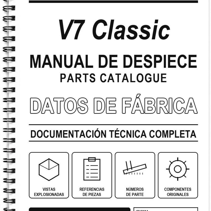 Manual de Despiece Moto Guzzi V7 Classic (Inglés)