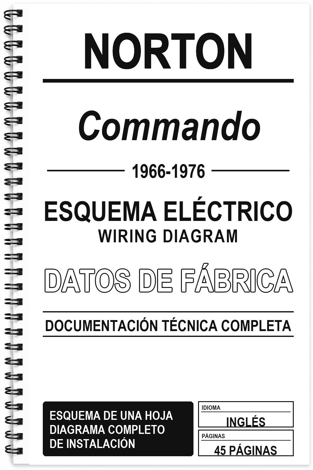 Esquema Eléctrico Norton Commando (1966-1976) (Inglés)