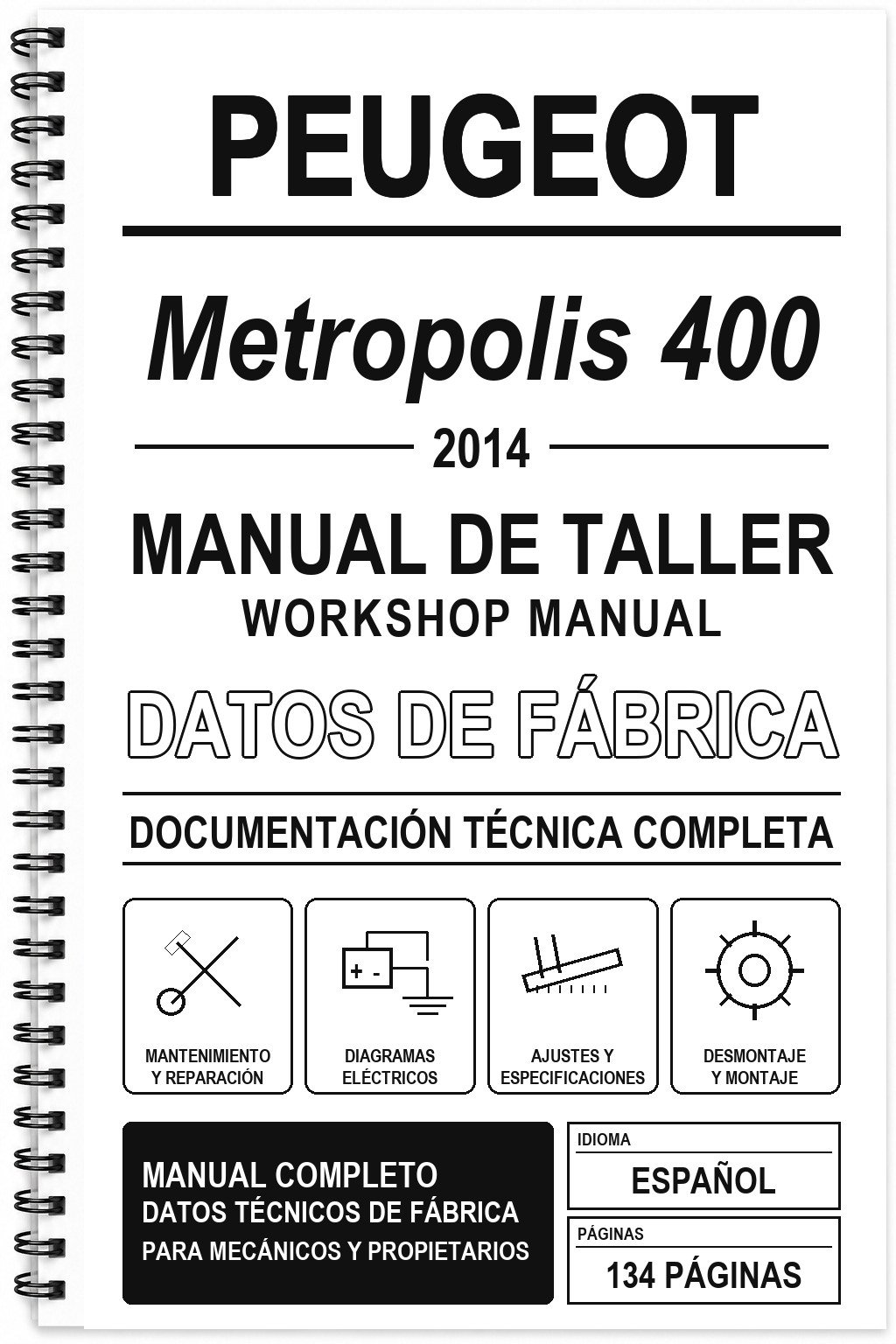 Manual de Taller Peugeot Metropolis 400 (2014)
