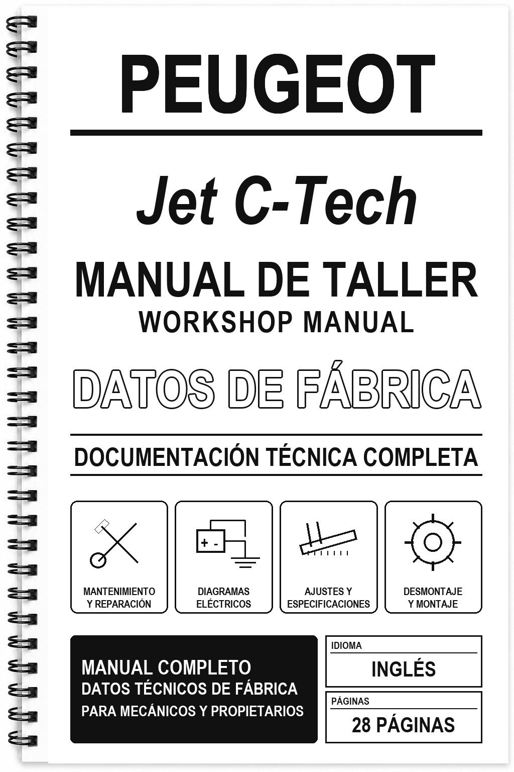 Manual de Taller Peugeot Jet C-Tech (Inglés)