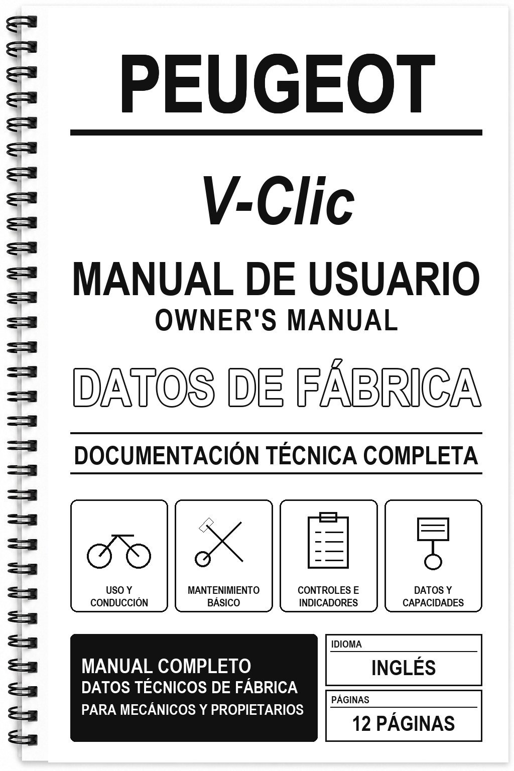 Manual de Usuario Peugeot V-Clic (Inglés)