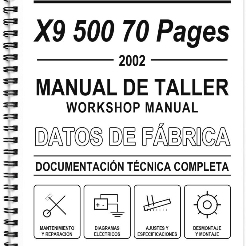 Manual de Taller Piaggio X9 500 70 Pages (2002) (Inglés)