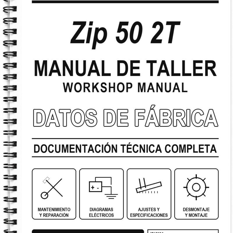 Manual de Taller Piaggio Zip 50 2T (Inglés)